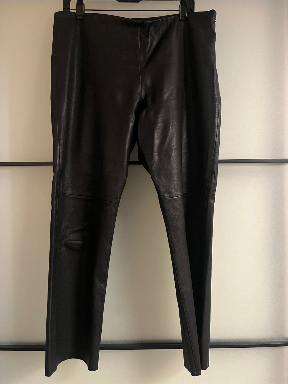 H&M Black Real Leather Women's Pants
